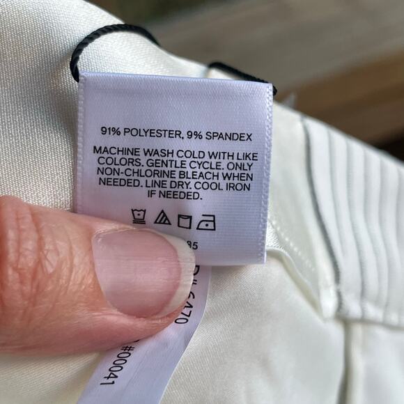 Express Women's White/Black Striped Straight Super High Rise Pants Size 10L. NEW - Picture 11 of 11